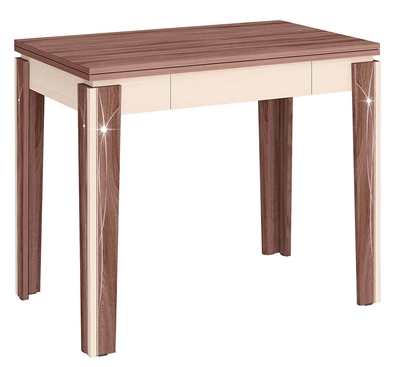 Picture of Dining table DaVita Orfej 23.10 Ash Shimo / Koburg Oak, 900 - 1200x600x760 mm