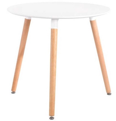 Picture of Dining table GoodHome Skandia 43378 White, 800x800x730 mm