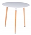 Picture of Dining table GoodHome Skandia Modern 88467 White, 600x600x710 mm