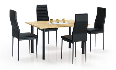 Picture of Dining table Halmar Adonis 2 Golden Oak / Black, 1200x800x760 mm