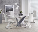 Show details for Dining table Halmar Cortez White / Gray, 1600x900x760 mm