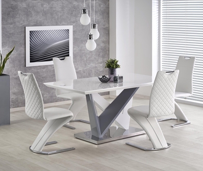 Picture of Dining table Halmar Cortez White / Gray, 1600x900x760 mm