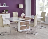 Show details for Dining table Halmar Domus White San Remo Oak, 1600x900x760 mm