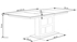 Picture of Dining table Halmar Domus White San Remo Oak, 1600x900x760 mm