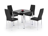 Show details for Dining table Halmar Kent Black / Chrome, 1300x800x760 mm