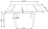 Picture of Dining table Halmar Kent Black / Chrome, 1300x800x760 mm