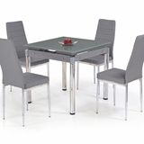 Show details for Dining table Halmar Kent Gray / Chrome, 800 - 1300x800x760 mm