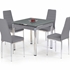 Picture of Dining table Halmar Kent Gray / Chrome, 800 - 1300x800x760 mm