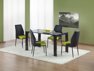 Picture of Dining table Halmar Kevin Black / Glass, 1400x800x760 mm