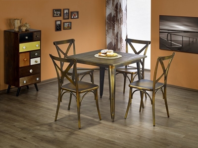 Picture of Dining table Halmar Magnum Yellow Copper, 800x800x760 mm