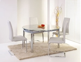 Show details for Dining table Halmar Nestor Glass / Gray, 800 - 1300x1300x750 mm