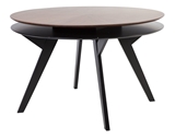 Show details for Dining table Home4you Eleanor Walnut / Black, 1200x1200x760 mm