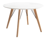 Show details for Dining table Home4you Helena White / Oak, 1000x1000x750 mm