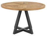 Show details for Dining table Home4you Indus Mosaic Oak / Gray, 1250x1250x766 mm