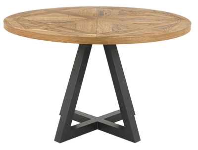 Picture of Dining table Home4you Indus Mosaic Oak / Gray, 1250x1250x766 mm