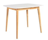 Show details for Dining table Home4you Simple White / Natural, 900x800x750 mm