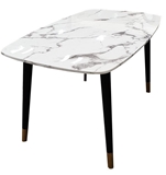 Show details for Dining table MN 3059034 Black / White, 1400x800x760 mm