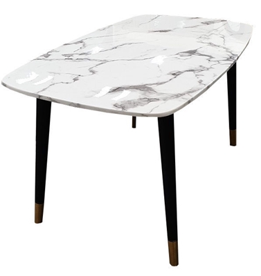 Picture of Dining table MN 3059034 Black / White, 1400x800x760 mm