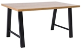 Show details for Dining table Signal Meble Abramo Oak / Black, 1500x900x750 mm