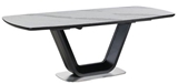 Show details for Dining table Signal Meble Armani White / Black Matt, 2200x900x760 mm