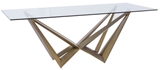 Show details for Dining table Signal Meble Aston Transparent / Copper, 2000x1000x760 mm