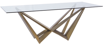 Picture of Dining table Signal Meble Aston Transparent / Copper, 2000x1000x760 mm