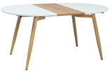 Show details for Dining table Signal Meble Avon White / Dab, 1200x1200x1000 mm