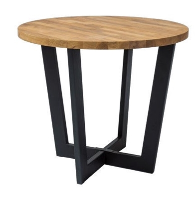 Picture of Dining table Signal Meble Cono Oak / Black, 900x900x780 mm