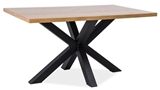 Show details for Dining table Signal Meble Cross Lite Oak Black, 1800x900x770 mm