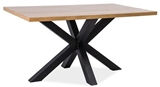 Show details for Dining table Signal Meble Cross Oak Black, 1500x900x770 mm