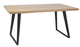 Show details for Dining table Signal Meble Falcon Oak / Black, 1500x900x770 mm