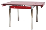 Show details for Dining table Signal Meble GD-082 Red, 800 - 1310x800x750 mm