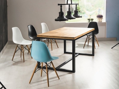 Picture of Dining table Signal Meble Loras A Oak / Black, 1500x900x750 mm