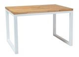 Show details for Dining table Signal Meble Loras II Natural Oak / White, 1500x900x770 mm