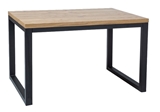 Show details for Dining table Signal Meble Loras II Oak / Black, 1200x800x770 mm