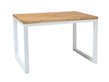 Show details for Dining table Signal Meble Loras II Oak / White, 1500x900x770 mm