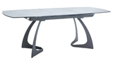 Show details for Dining table Signal Meble Martinez Gray / Black, 1600x900x760 mm