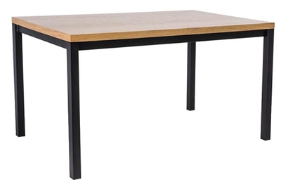 Picture of Dining table Signal Meble Normano Oak / Black, 1200x800x770 mm