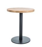 Show details for Dining table Signal Meble Puro II Natural Oak / Black, 700x700x760 mm