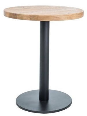 Picture of Dining table Signal Meble Puro II Oak Black, 600x600x760 mm