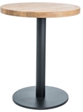 Show details for Dining table Signal Meble Puro II Oak / Black, 800x800x760 mm