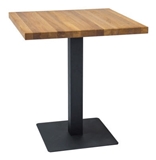 Show details for Dining table Signal Meble Puro Lity Oak Black, 600x600x760 mm