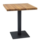 Show details for Dining table Signal Meble Puro Oak / Black, 600x600x760 mm