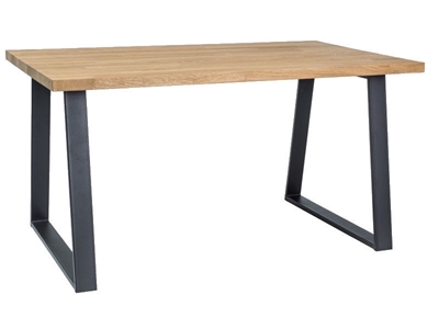 Picture of Dining table Signal Meble Ronaldo Oak / Black, 1500x900x750 mm