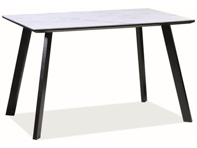 Picture of Dining table Signal Meble Samuel White / Black, 1200x800x750 mm