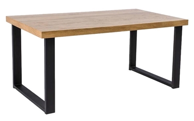 Picture of Dining table Signal Meble Umberto Natural Oak / Black, 1800x900x770 mm