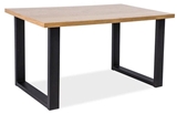 Show details for Dining table Signal Meble Umberto Oak Black, 1100x500x600 mm