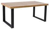 Show details for Dining table Signal Meble Umberto Oak / Black, 1500x750x900 mm