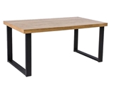 Show details for Dining table Signal Meble Umberto Oak / Black, 1500x900x770 mm