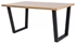 Picture of Dining table Signal Meble Valentino Oak / Black, 1200x900x750 mm